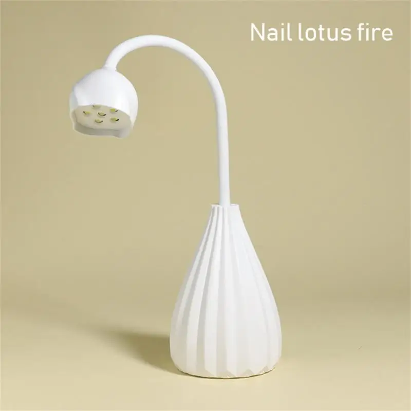 

Миниатюрная Сушилка для ногтей Lotus, 12 Вт, перезаряжаемая портативная УФ светодиодный ная лампа для ногтей, клей для гель-лака, портативные ин...
