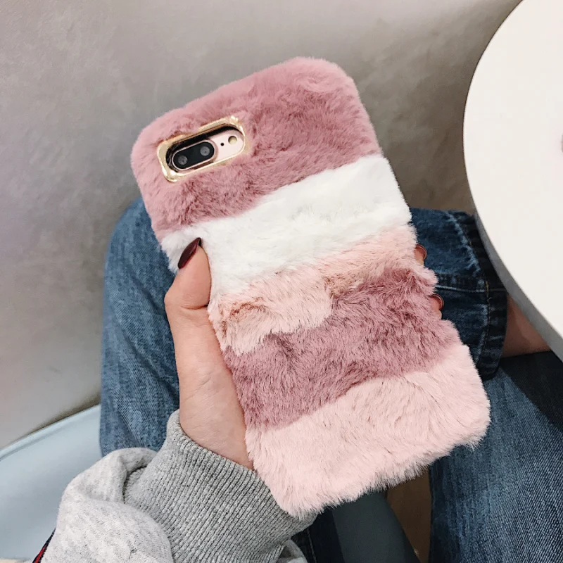 Теплый зимний чехол для Google Pixel 3 2 4 XL 3A из кроличьего меха оболочка | Мобильные