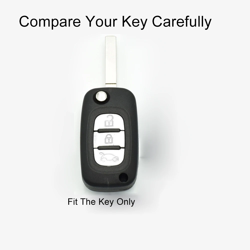 

Diamond Style Genuine Leather Remote Car Key Fob Case Cover For Renault Captur Laguna Logan Clio Duster Sandero