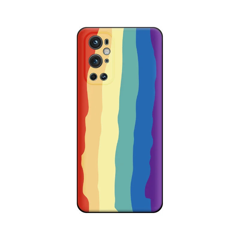 

For OnePlus 9 8 7T Pro Case Soft Silicone Fashion Rainbow Skin Protective Back Cover Case For One Plus 9R 8T 7T 6T 5T OnePlus9