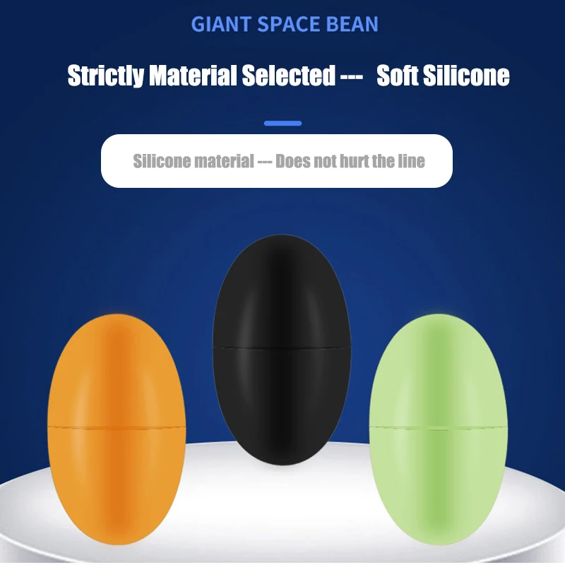 60pcs /10packs Large Space Beans Olive Luminous Rubber Stopper Fishing Tackle Sea Fishing Accessories Silica Gel Connector