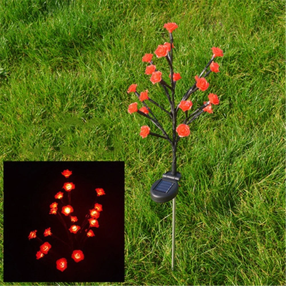 

Solar Lamp Cherry Tree Decoration Christmas Outdoor Garden Ornamental Blossom Solar Lights Branches Decor Anti-Rust Lamp