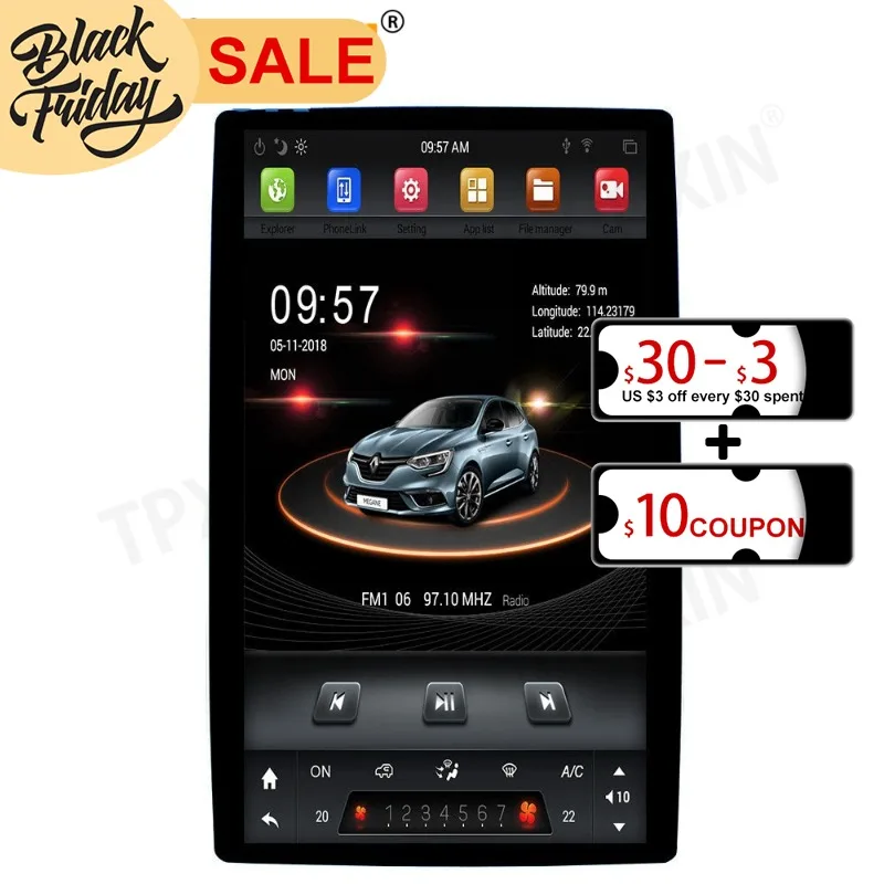 

Android 9.0 Tesla style For Nissan Universal Car DPS Navigation Carplay Auto Radio Stereo Video Multimedia Player Head Unit