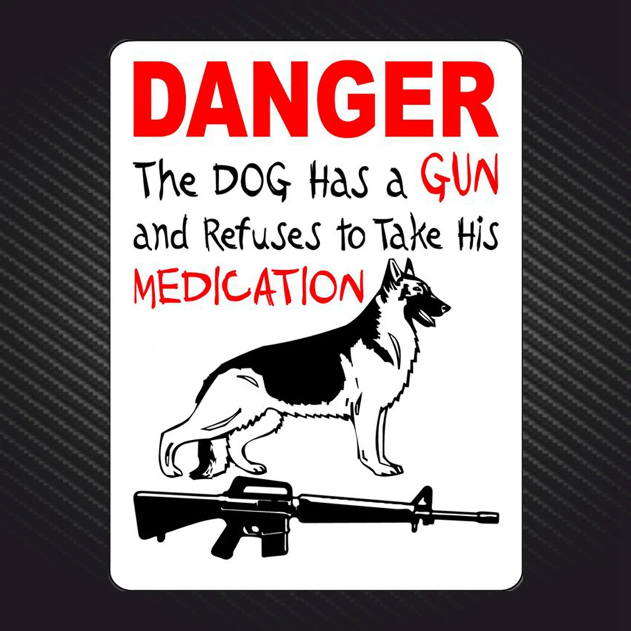 S4-0013# Печатный самоклеющийся наклейки на авто DANGER Dog in Car водонепроницаемые машину
