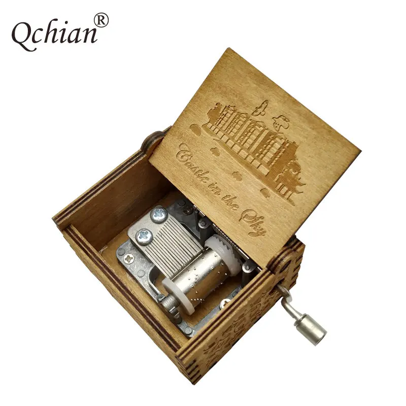 Новые поступления деревянная музыкальная шкатулка тема замка Лапуты в небе