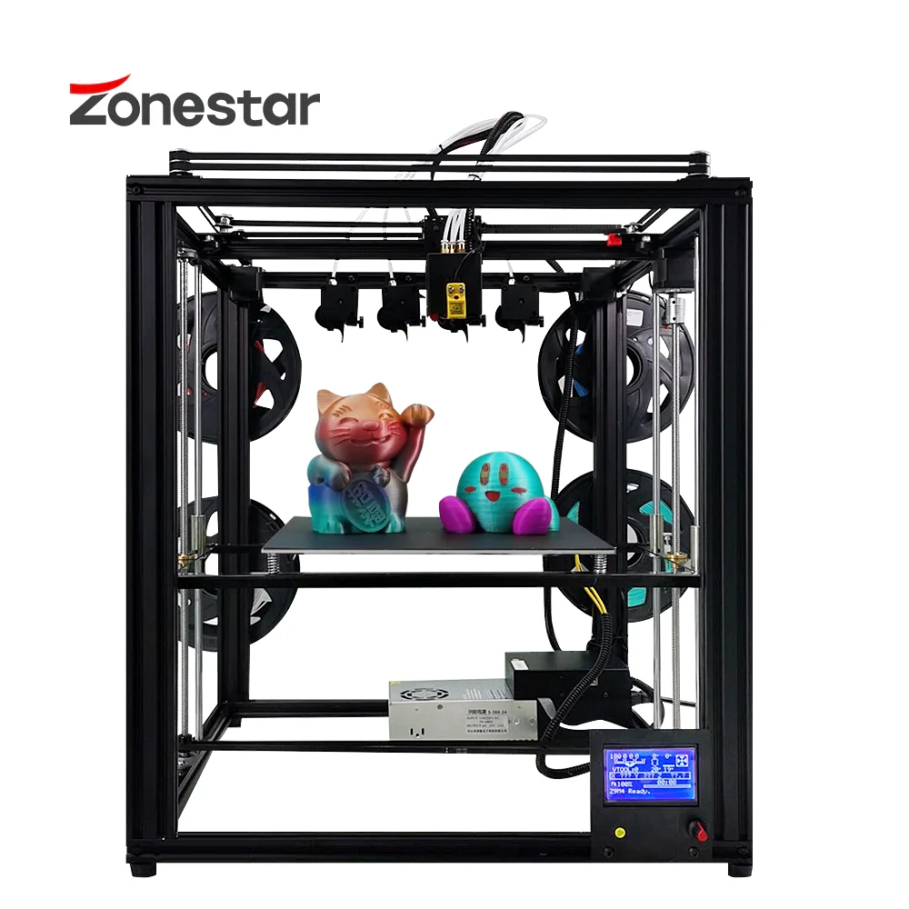 ZONESTAR 4 экструдера Z9M4 цвет FDM мульти в 1 смешивания Цвет 32 битная доска большой