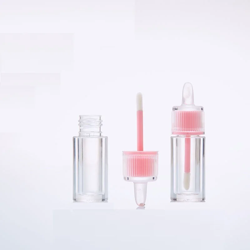 

Lip Gloss Tubes Cute Pink Red Bottle Shaped Empty Cosmetic Lip Gloss Containers Refillable 6ML Lipgloss Packaging 50/100pcs