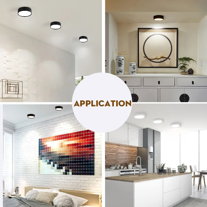 220V Led Spot Light Ceiling 10W 15W 25W Surface Mounted Lamp Ultra Thin Lights for Living Room Lighting | Лампы и освещение