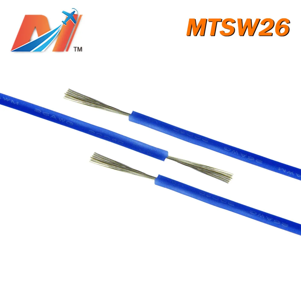 Maytech распродажа (1 метр) кремниевый провод питания AWG26 синий цвет|Силовая