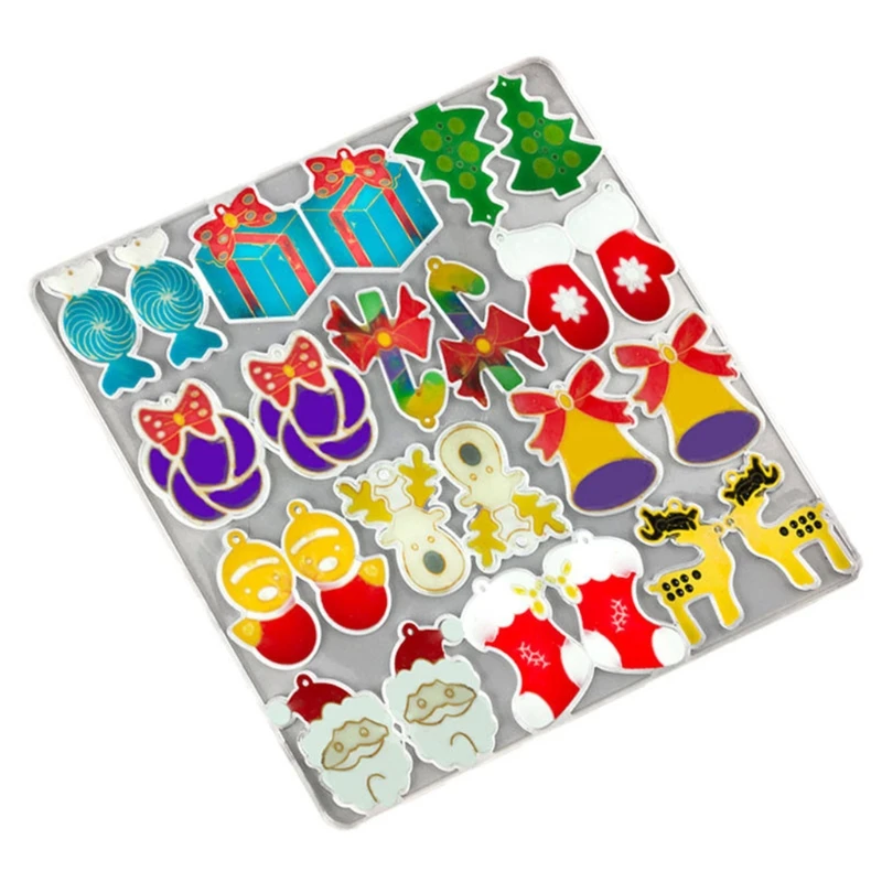 

Christmas Earrings Epoxy Resin Mold Xmas Ear Danglers Pendants Silicone Mould