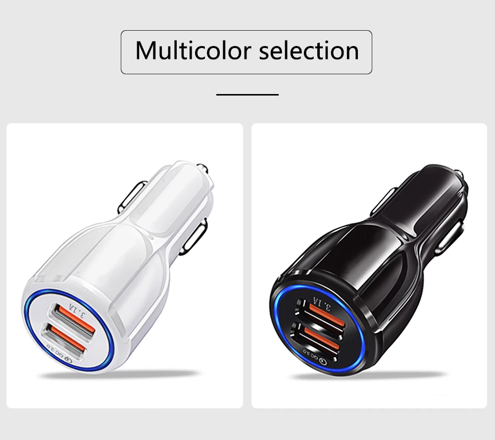 FBYEG QC02 автомобильное зарядное устройство Usb быстрая зарядка 2,0 3,0 зарядное устройство для мобильного телефона 2 usb порта быстрое автомобильное зарядное устройство для iphone samsung планшет