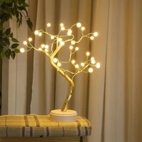 led night light mini christmas tree copper wire garland lamp home kids bedroom decor fairy lights luminary holiday lighting