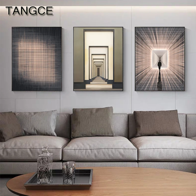 

Modern Industrial Canvas Posters Prints Contemporary Wall Art Pictures Abstract Vision Impact Paintings for Living Room Decor