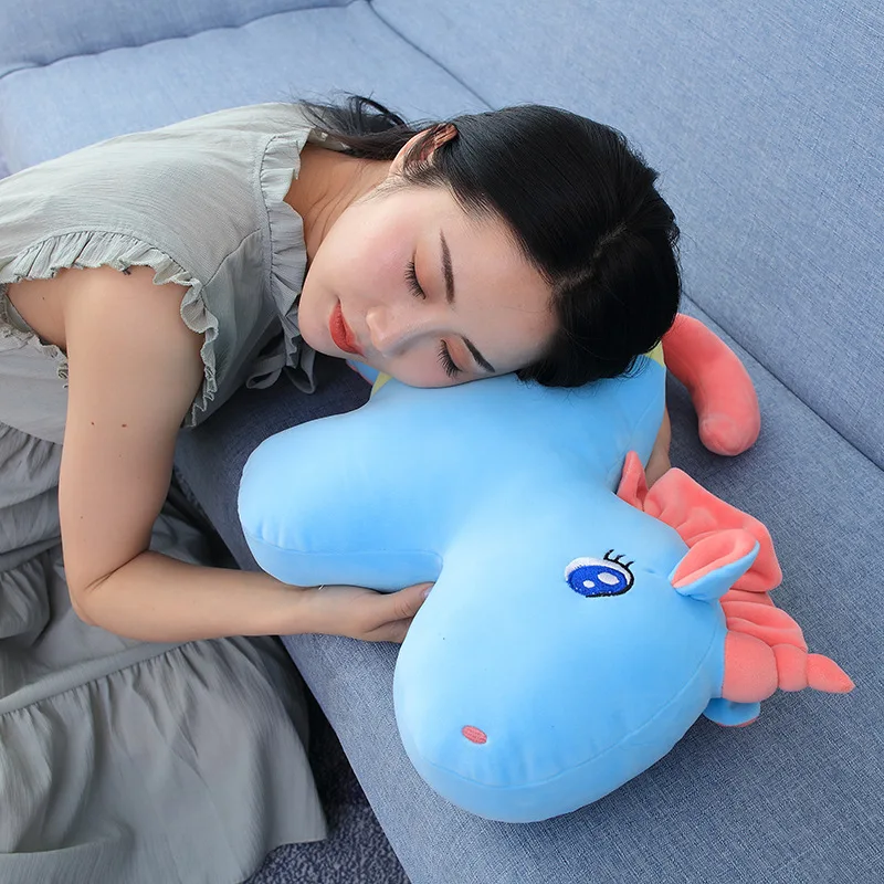 

Cute dream rainbow unicorn doll plush toy sleeping pillow long pillow doll doll girl