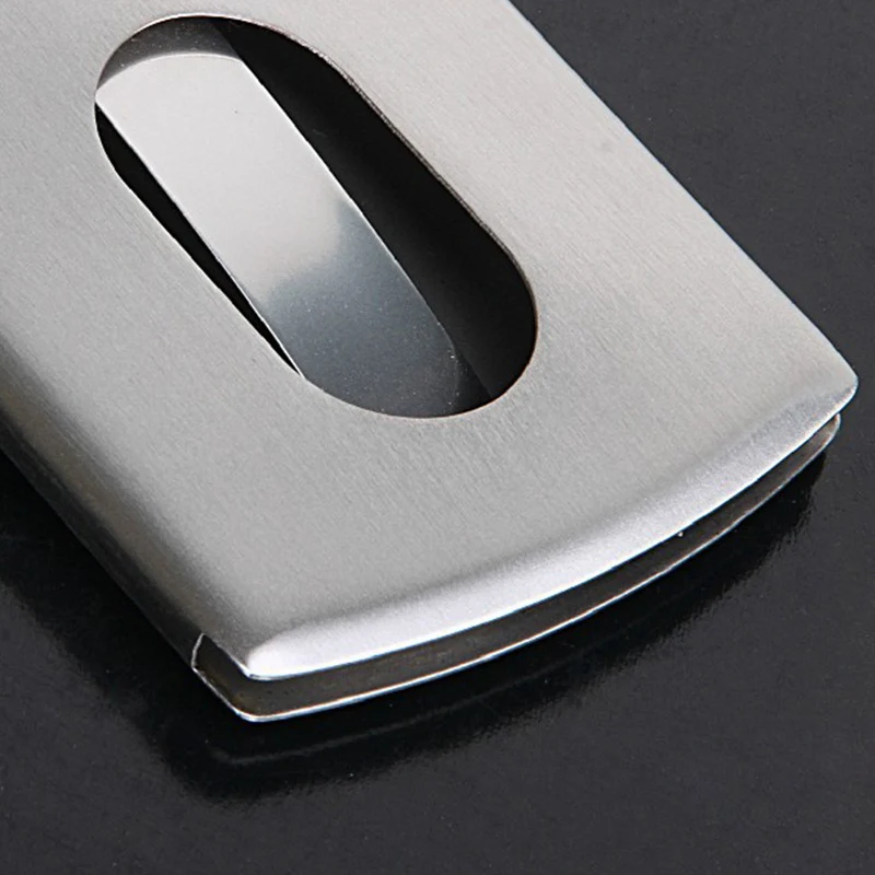 

Women Men Travel Storage Smooth Office Hand Push Portable ID Holders Metal Durable Sliding Business Card Case