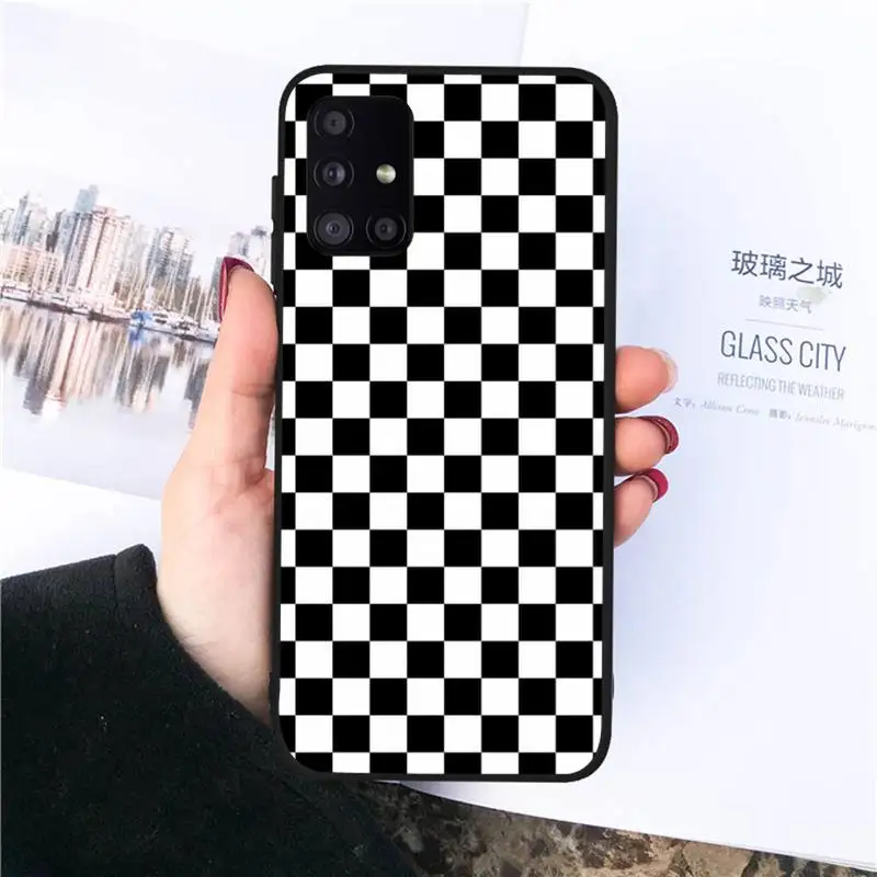 

Checkerboard Plaid Phone Case For Samsung Galaxy S5 S6 S7 S8 S9 S10 S10e S20 edge plus lite
