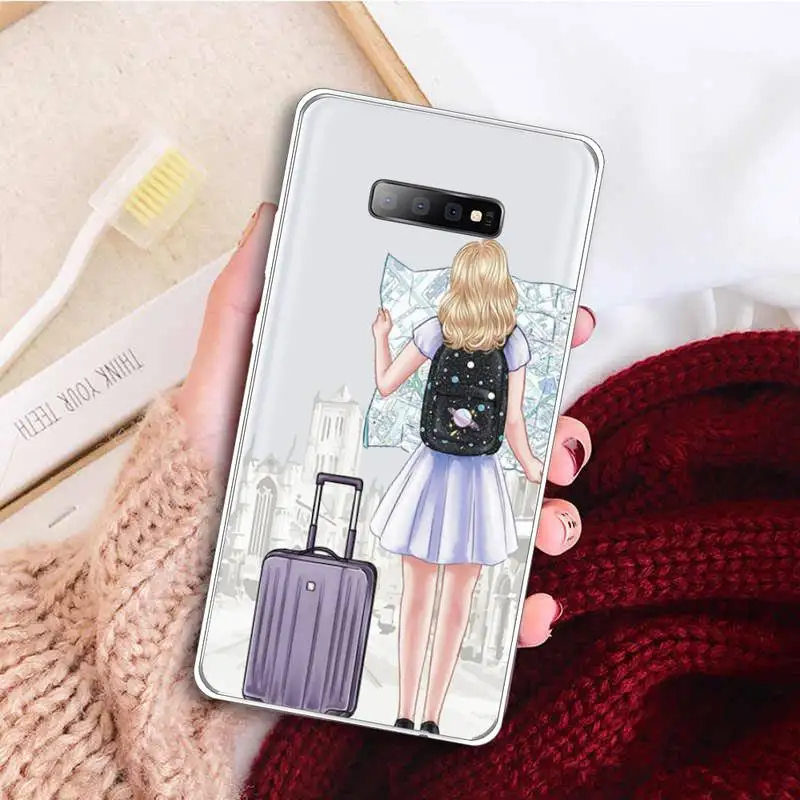 

Best Friends forever girl travel are Phone Case Clear Transparent for samsung A 21s 50 71 S 8 9 20 note 10 20 plus ultra