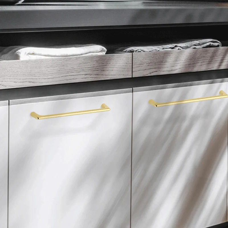 Золотая для шкафа тянуть ручки двери Сталь Кухня аппаратные средства ящика