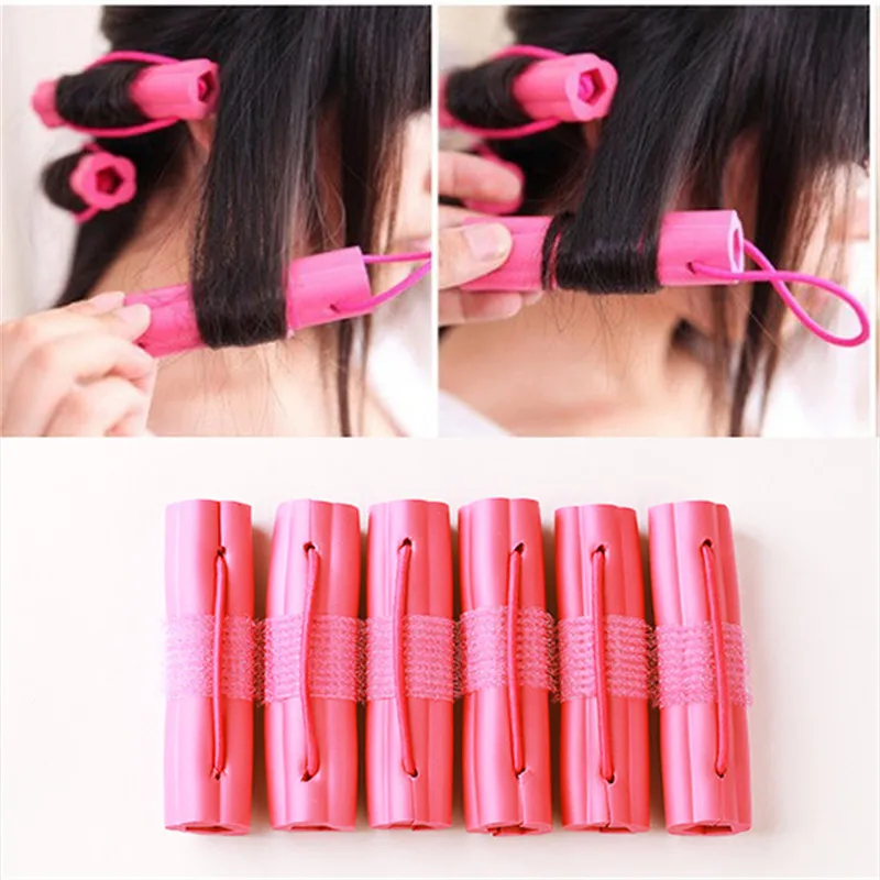 

6pcs Hair Curler Soft Sponge with Elastic Hair Band DIY Curly Hair Styling Tool Maker Magic Curl Women Girl Hair Accessories