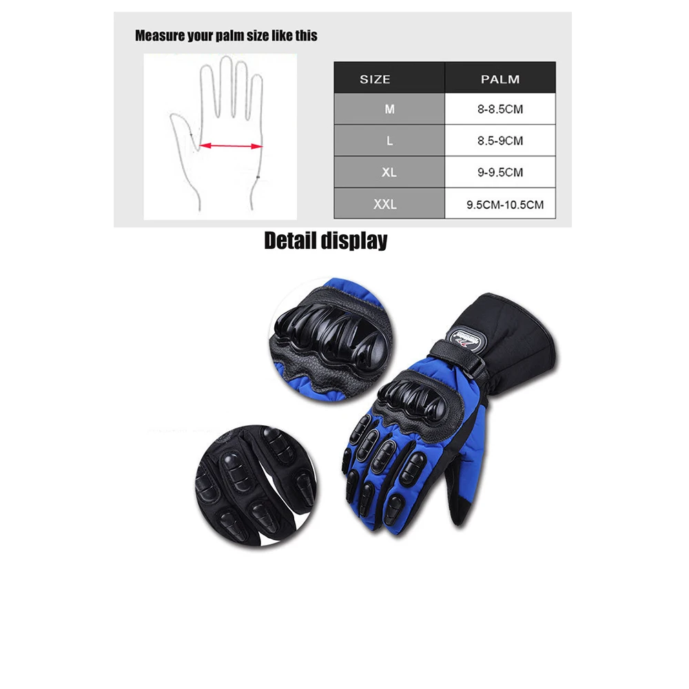 1 пара водонепроницаемые теплые Мотоциклетные Перчатки из полиэстера и