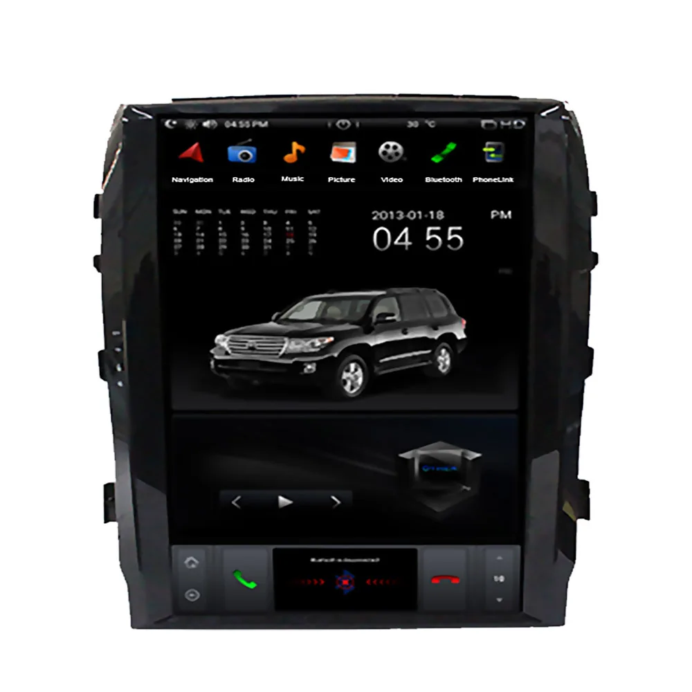 Автомобильный GPS-навигатор в стиле Tesla Android 9 0 для TOYOTA LAND CRUISER LC200 2008-2015 VXR