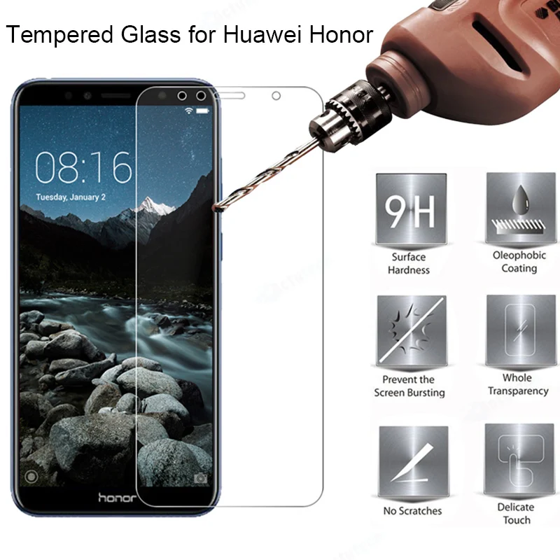 

Protective Glass for Huawei Y7 Y5 Y6 Prime 2018 Nova 2 Lite Screen Protector on Honor 7A Pro 7S for Honor 7C Russia Version