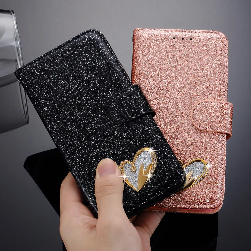 LLZ.COQUE Магнитный кожаный чехол бумажник для IPhone 11 Pro XS MAX XR X 8 6 6S 7 Plus 5 5S SE блестящий