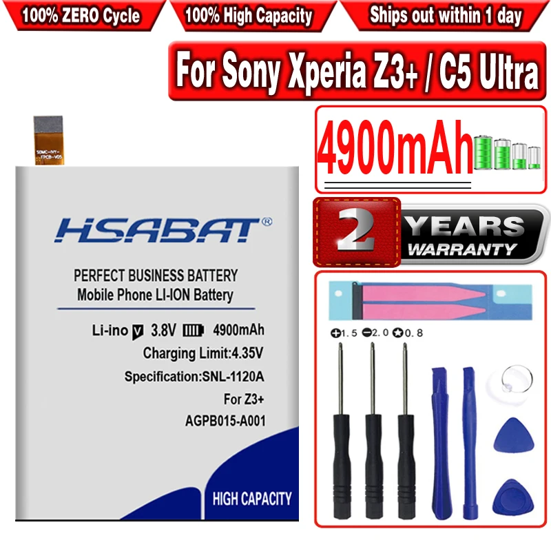 Аккумулятор AGPB015 A001 4900 мАч для Sony Xperia Z3 + Z4 Neo SO 03G C5 Ultra Dual E5506 E5553 E5533 E5563 Plus