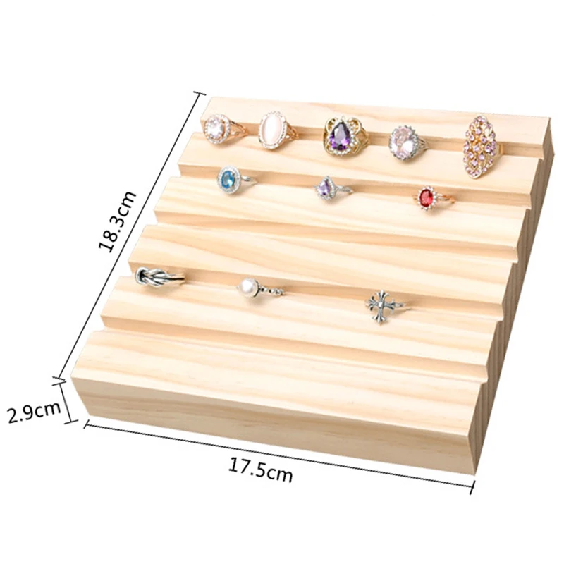 

Wood Ring Insert Display Holder Tray Jewelry Storage Organizer Showcase Tool