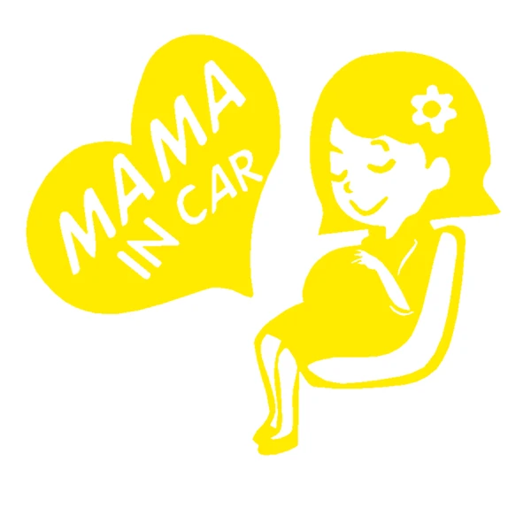 Fashionable Pregnant Mother Mom Cute Creative Decal Truck Windshield Fashion Pvc Car Sticker Black/white 19cm*17cm | Автомобили и