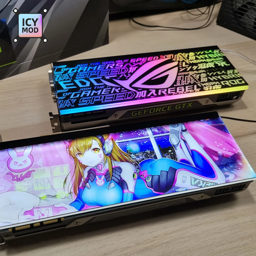 mod rgb lighting panel customize pc case vga backplate side panel pc cabinet a rgb colorful aura sync water cooling rgb plate free global shipping