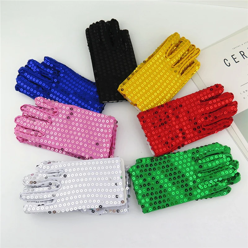 

Перчатки с блестками для девочек, для свадьбы, в цветочек, для платья принцессы, детские варежки, детские перчатки для представлений, на день...