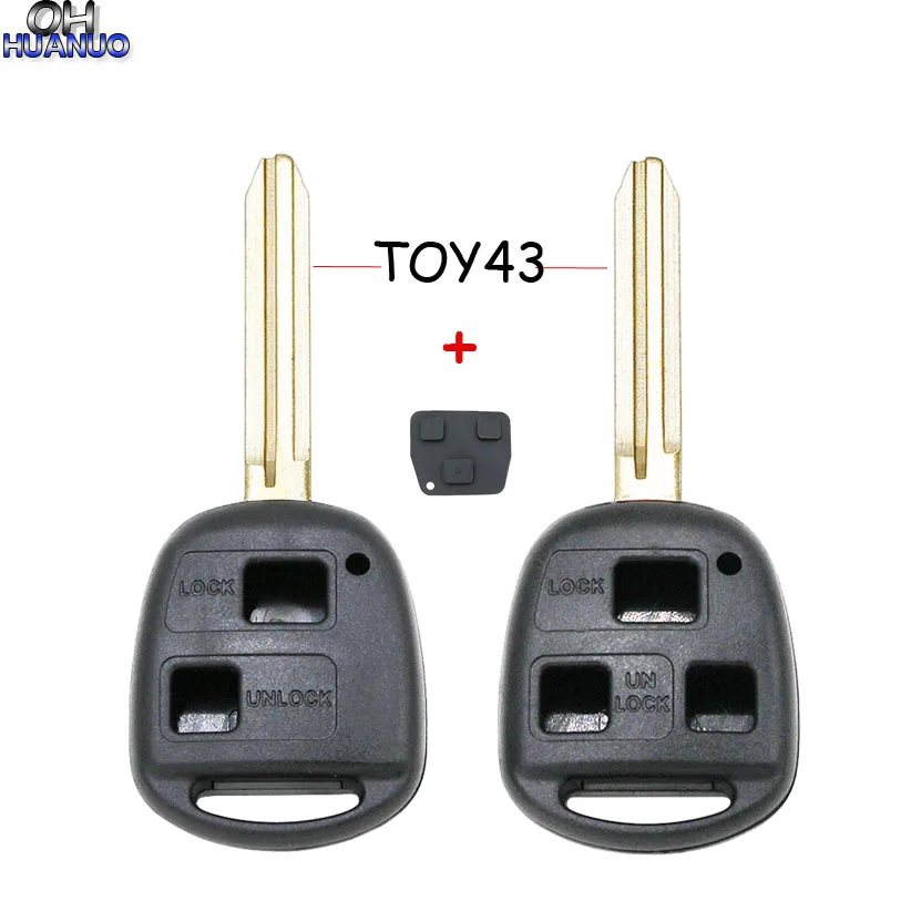 2 /3 кнопки TOY43 автомобильные ключи корпуса для Toyota Camry Corolla Verso Avensi Prius Auris