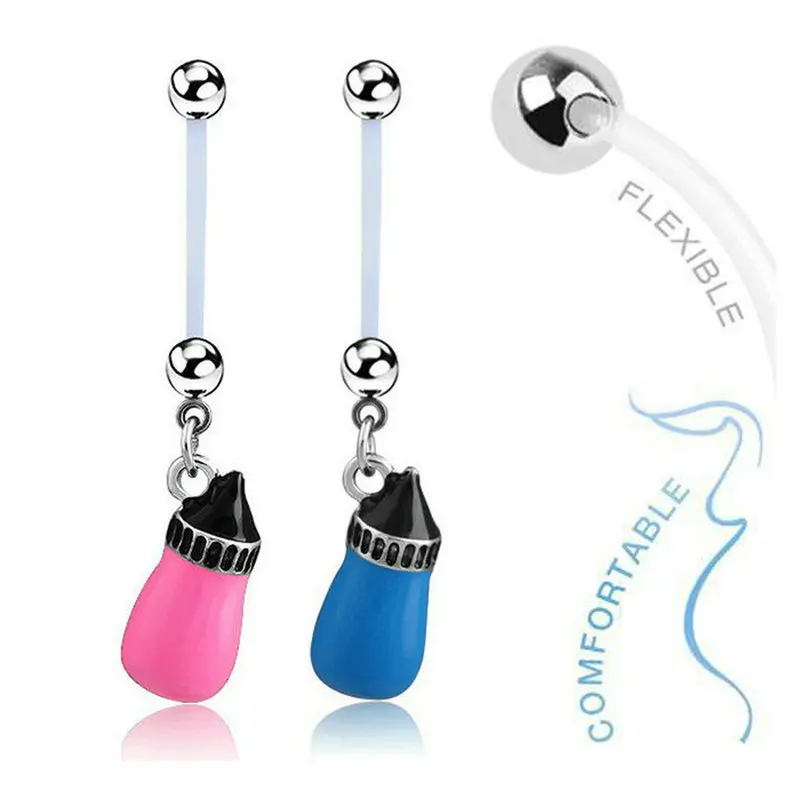 12 шт./лот Детская Бутылочка для воды беременность живот пупок гибкая штанга 22 мм