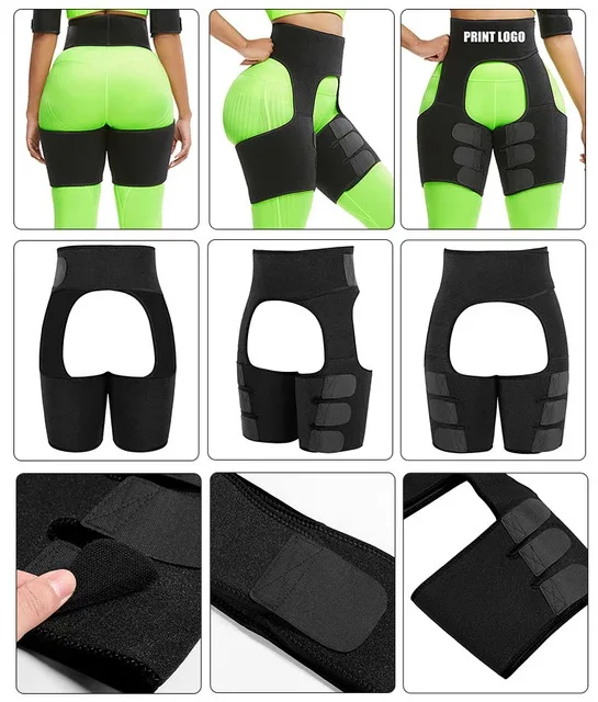 

Women Neoprene Waist Trainer Sweat Shapewear Slim Belt Thigh Trimmer Leg Shapers Slender Toned Muscles Band Thigh Slimmer Wrap