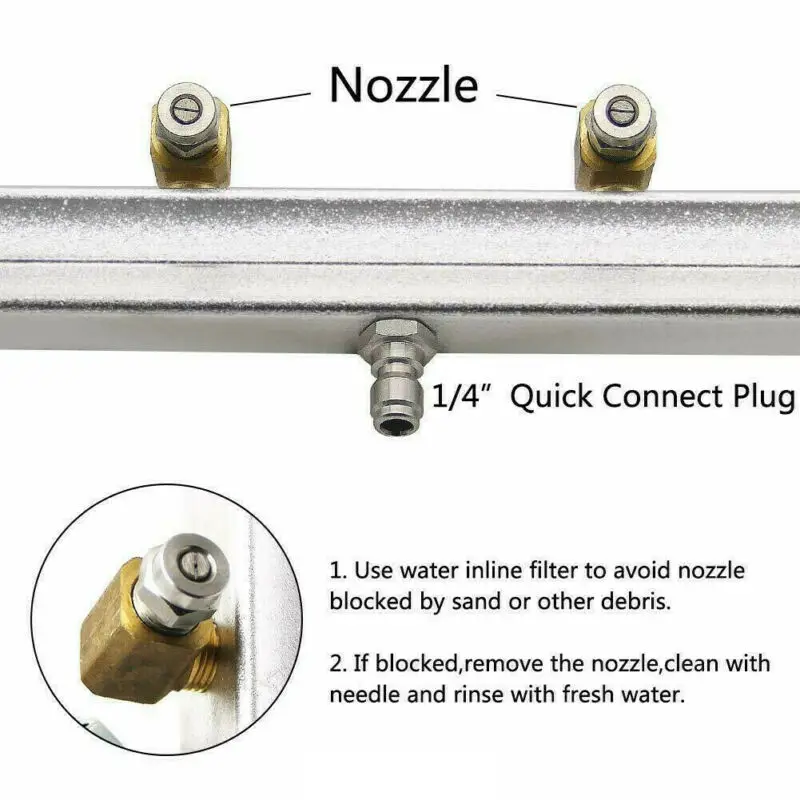 

High Pressure Car Under Body Chassis Washer 4 Spray Nozzle Water Cleaning Wash
