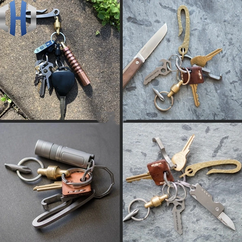 Quick Buckle Detach Outdoor Tactical Backpack EDC Key Ring Carabiner Climbing Keychain Tools | Украшения и аксессуары