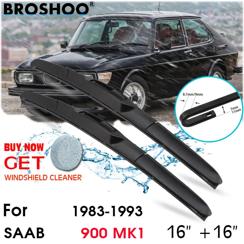 

Щетка стеклоочистителя для автомобиля лобовое стекло стеклоочистителя подходит для лезвий аксессуары для SAAB 900 MK1 16 ''+ 16 ''1983-1993