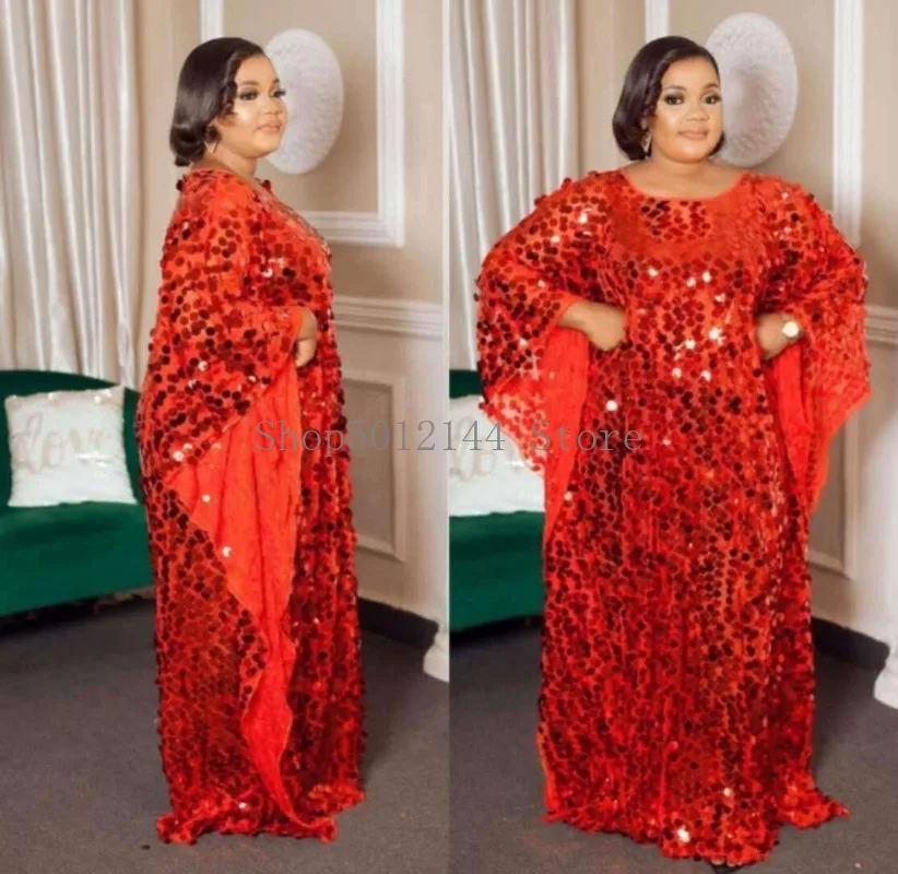Комплект из 2 предметов африканские платья для женщин платье с блестками