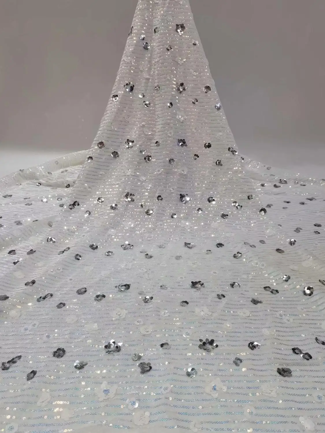 Бархатная кружевная ткань вышитая блестками в африканском стиле новинка 2020