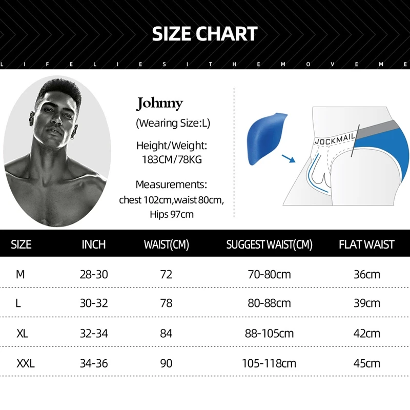 

Jockmail Men Push Pad Swim Breifs Waterproof Swimwear Men Brief Sexy Swimsuit Swimming Trunks for Bathing Man Swimming Shorts