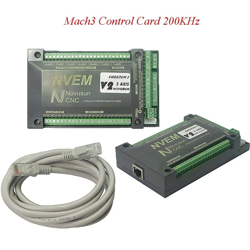 

Плата управления NVEM Mach3, порт Ethernet 200 кГц для маршрутизатора с ЧПУ 3 4 5 6 осей