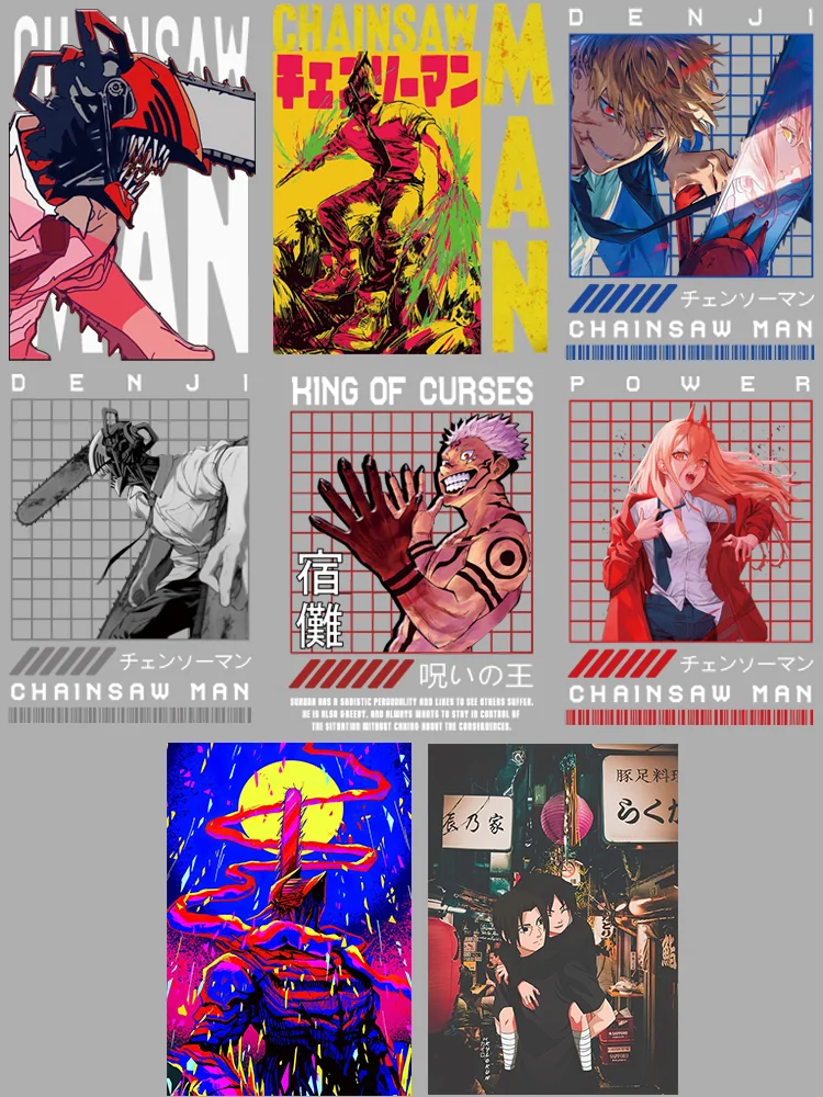 

Термоклейкие нашивки для детей с изображением аниме бензопилы