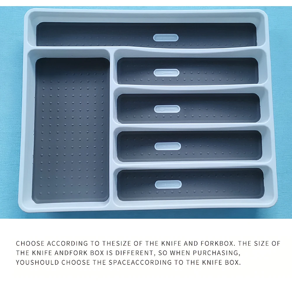 

Ящик-органайзер для столовых приборов, столовый сервиз для хранения утвари, 6 секций, ящик для хранения для кухни, офиса, обеденный органайзе...