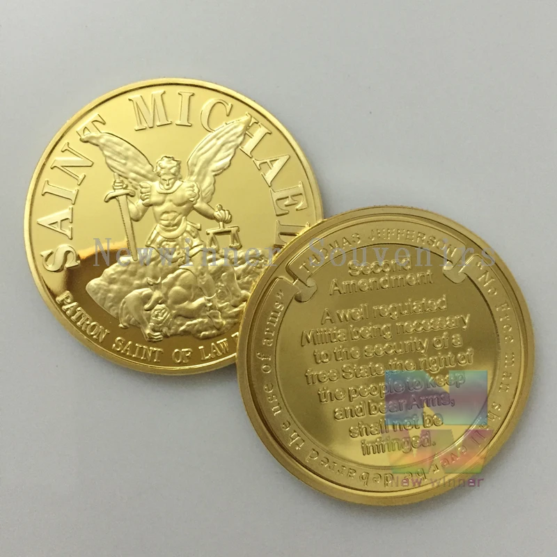 

1pcs/lot High Quality Saint Michael Challenge Metal Coin St Michael Souvenir Sample order