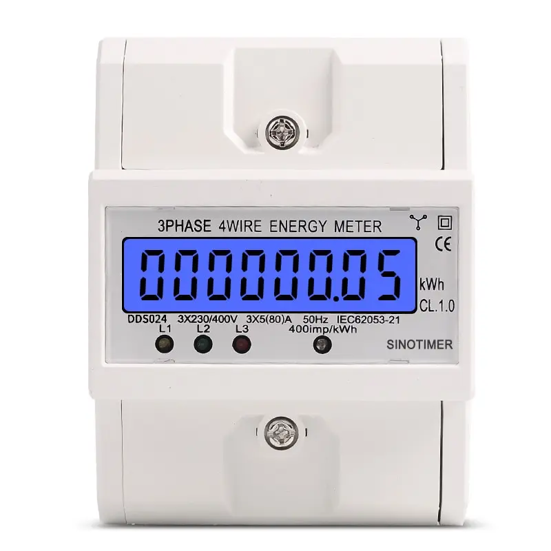 

Din-рейка 3 фазы 4 провода электронный ватт энергопотребление счетчик Wattmeter кВтч 5-80A 380 В переменного тока 50 Гц ЖК-дисплей с подсветкой