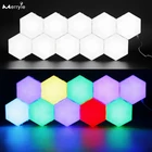 Креативный светодиодный настенный квантовый светильник в виде сот, прикроватная магнитная лампа RGB с сенсорным управлением, декоративное настенное освещение для гостиной