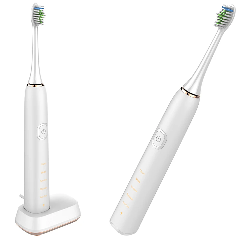 Электрическая зубная щетка для отбеливания умная звуковая Водонепроницаемая с
