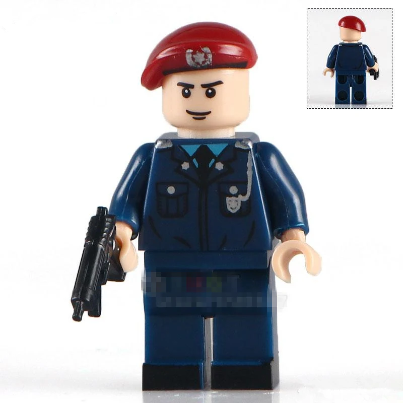 Распродажа Макао полицейский с шапкой минифиг сборная модель сделай сам 3D