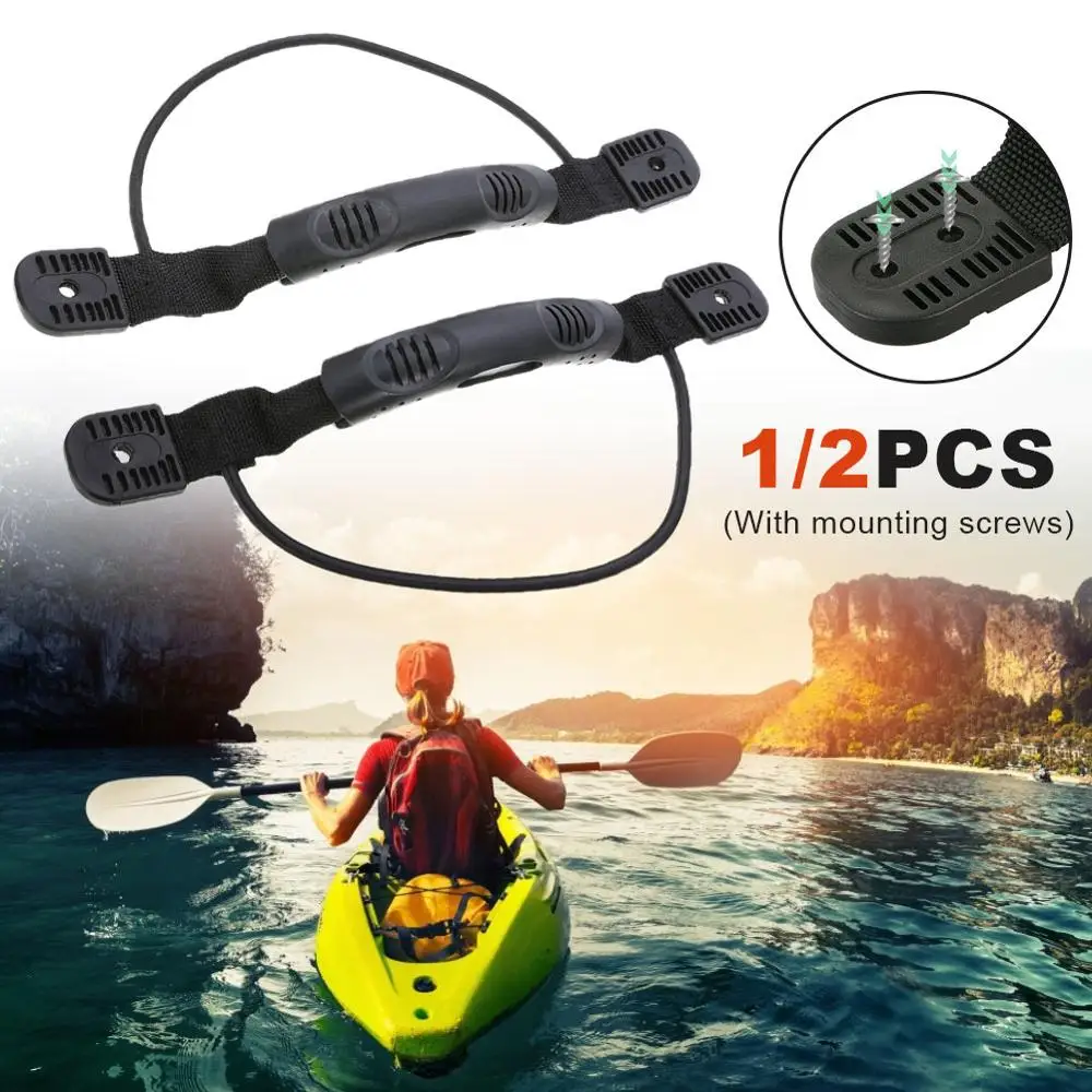 

1/2 Pcs Kayak Handle Side Mounted Portable Kayak Rubber Rope Rubber Handle Luggage Carry Accessories